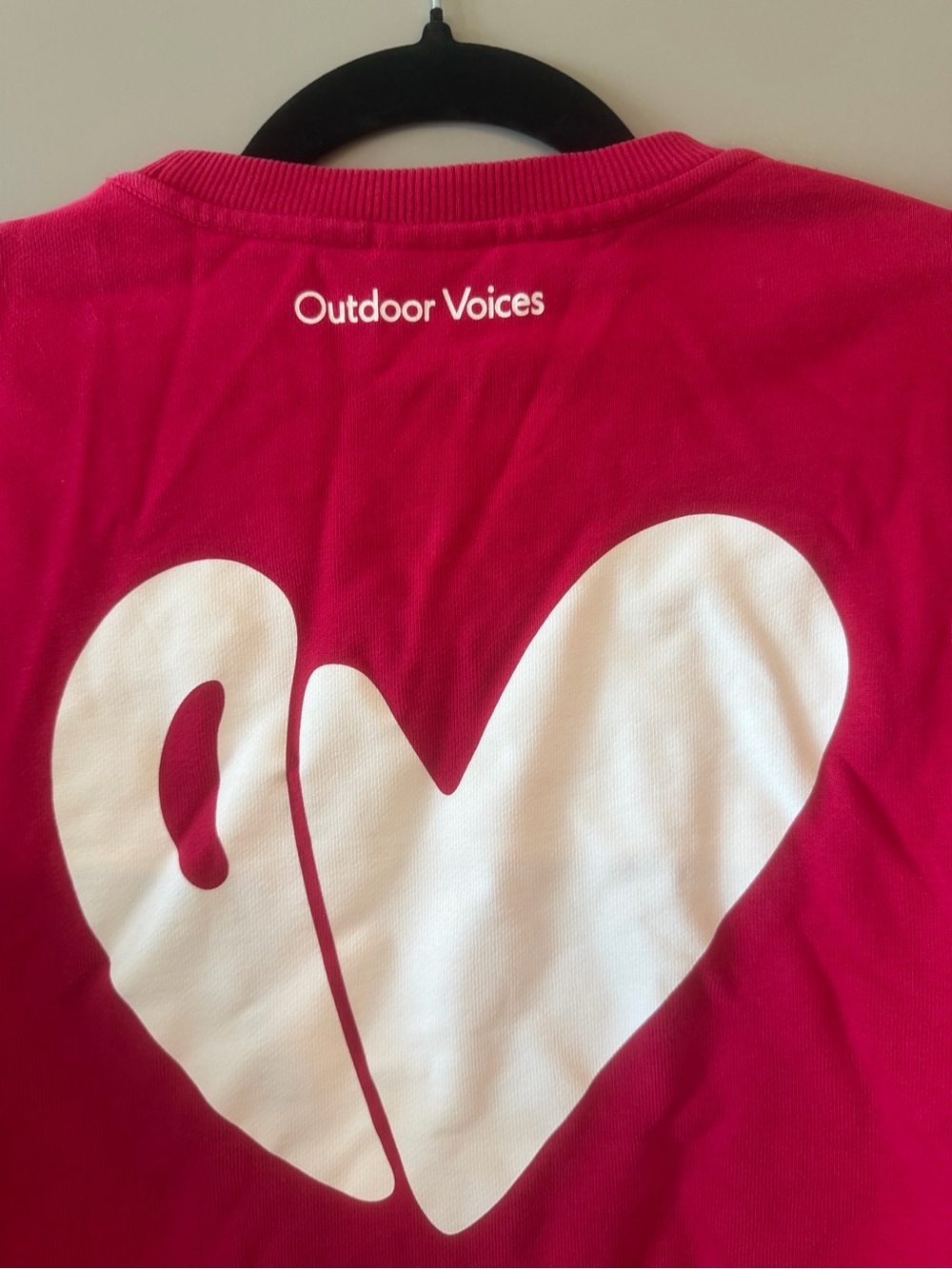 Outdoor Voices “You Can’t Spell Love Without OV” Cropped Sweatshirt Red XS - Picture 6 of 6
